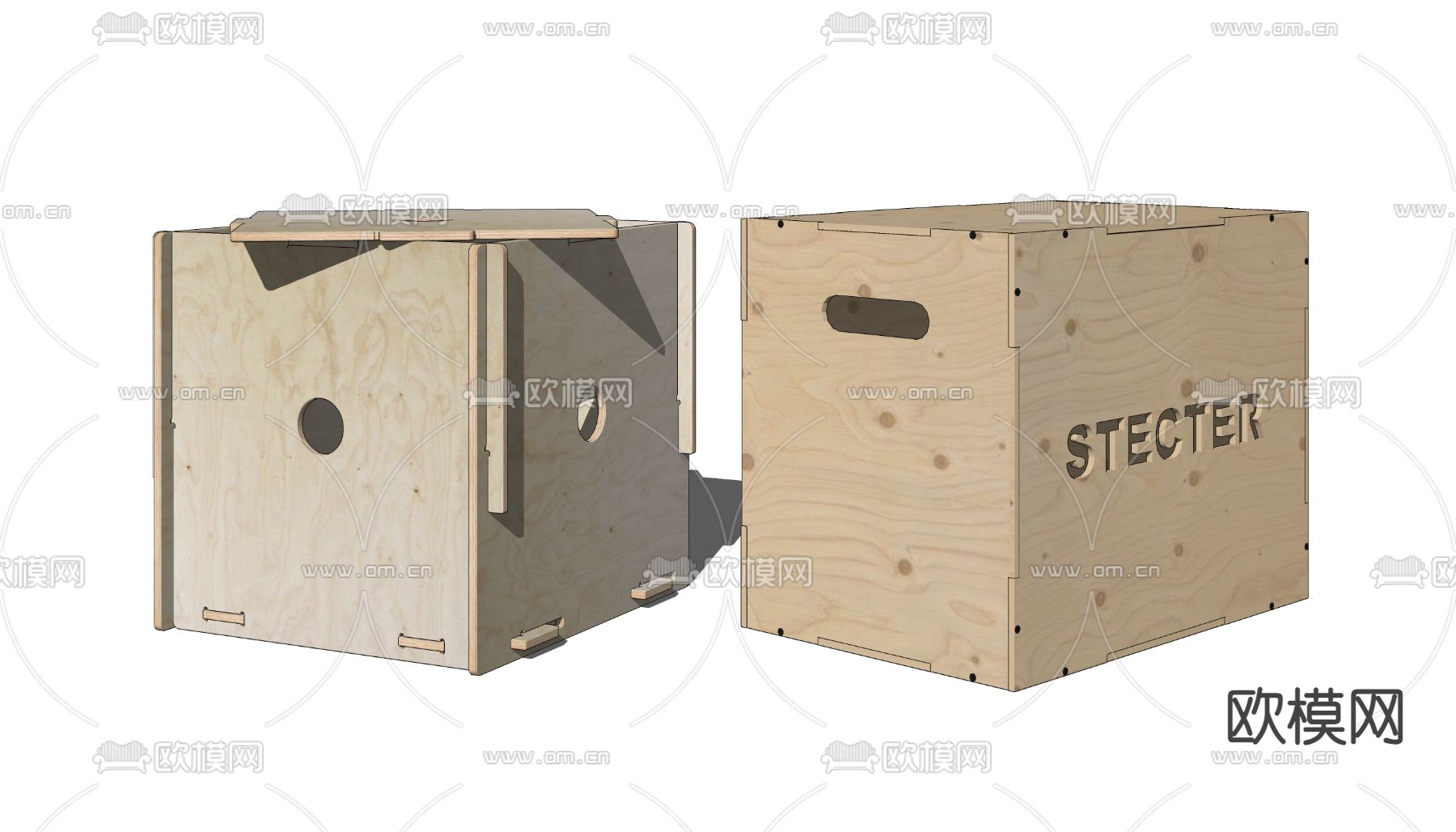 箱子 收纳箱su模型下载