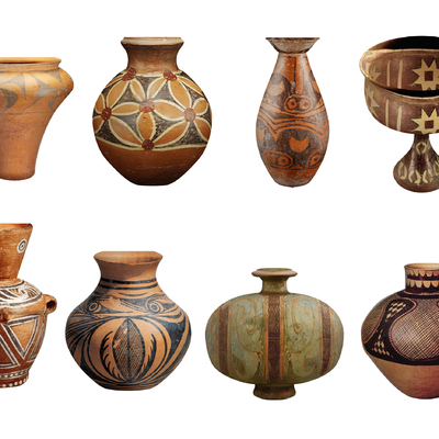  陶罐 陶器 罐 罐子su模型 