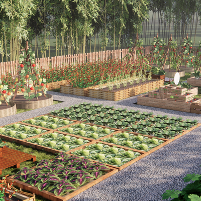 现代乡村菜地 菜园su模型