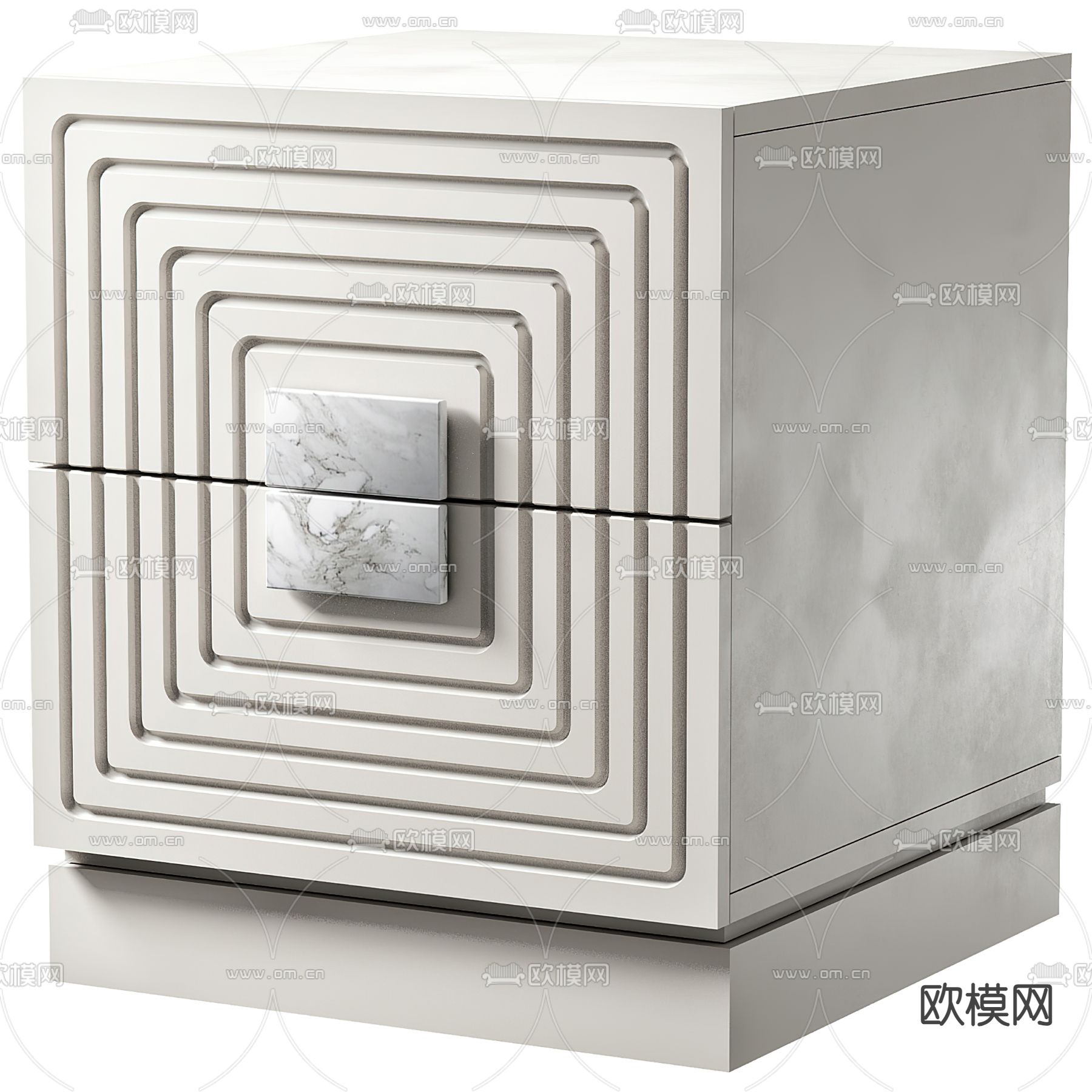 床头柜3d模型下载（渲染图2）