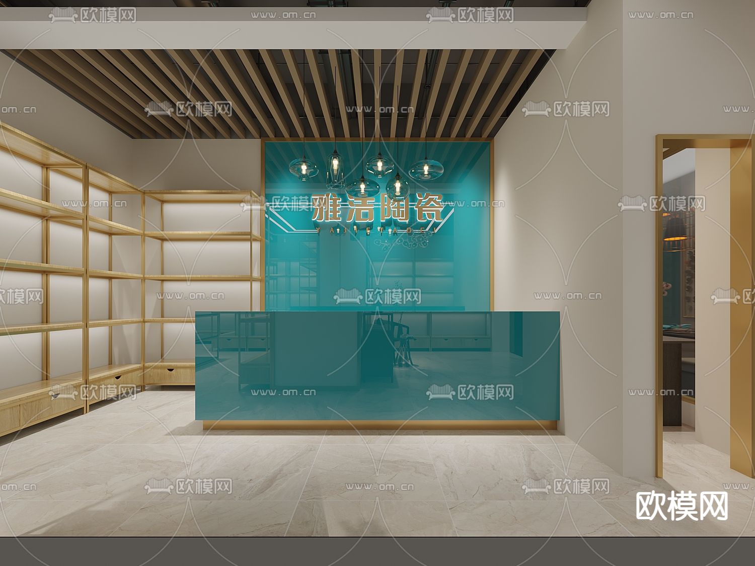 陶瓷专卖店3d模型下载（渲染图4）