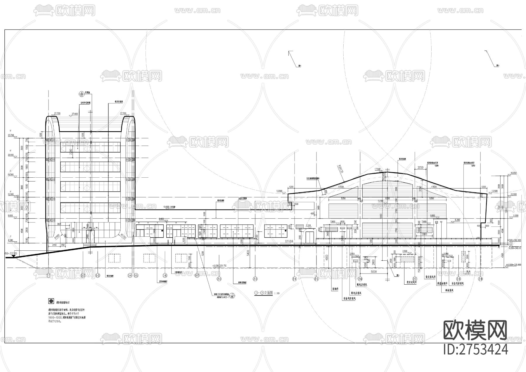 空间太阳能电站实验基地CAD施工图下载（渲染图7）