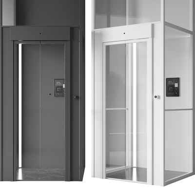  现代别墅电梯su模型 