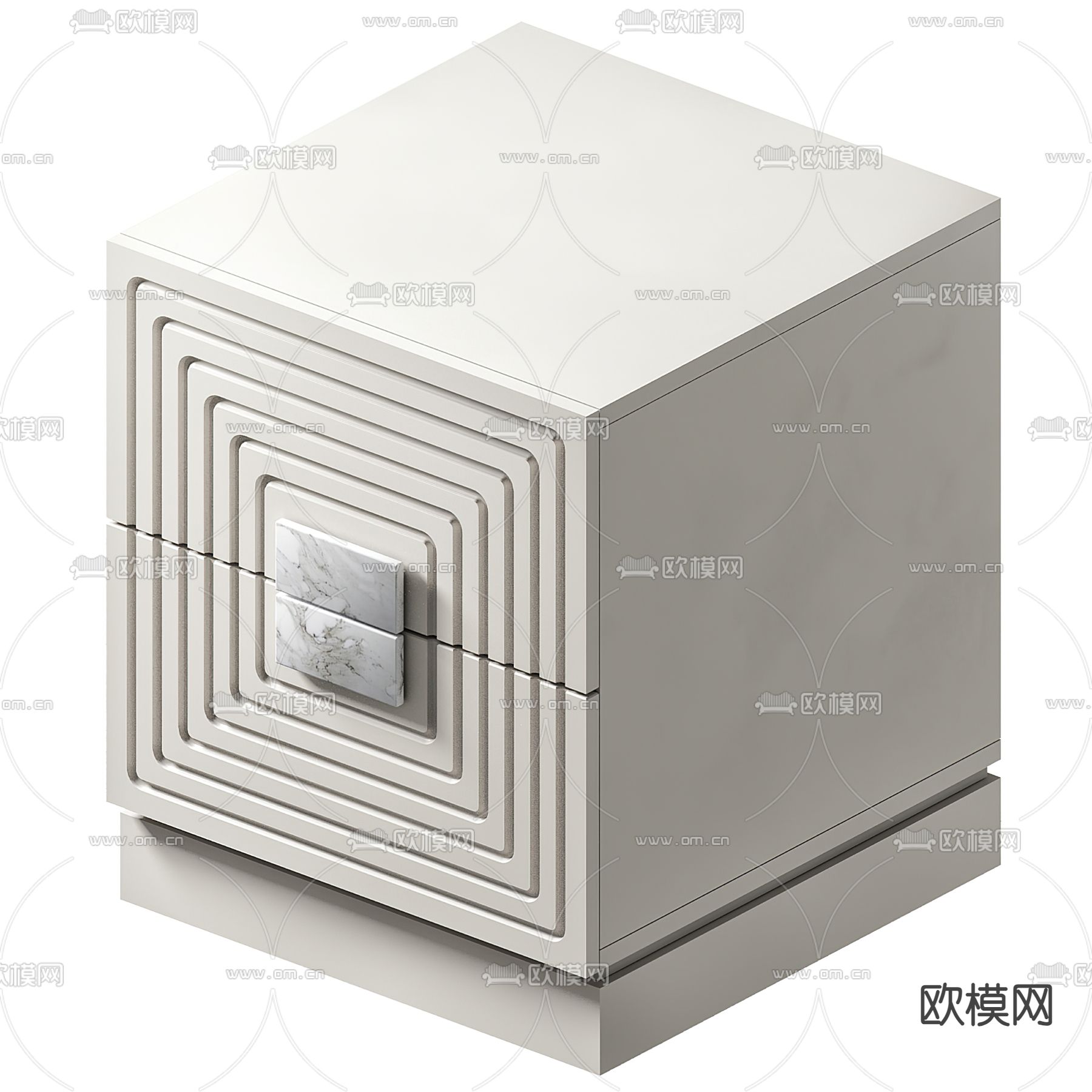 床头柜3d模型下载（渲染图1）