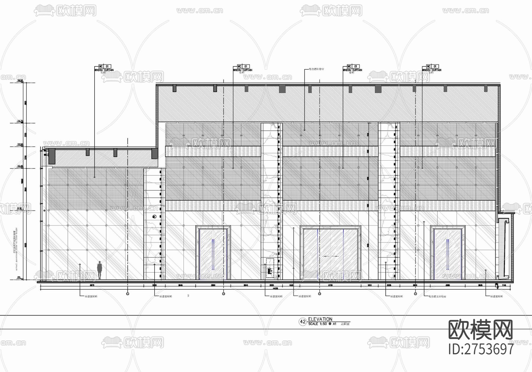 办公大堂及公区室内CAD施工图下载（渲染图8）