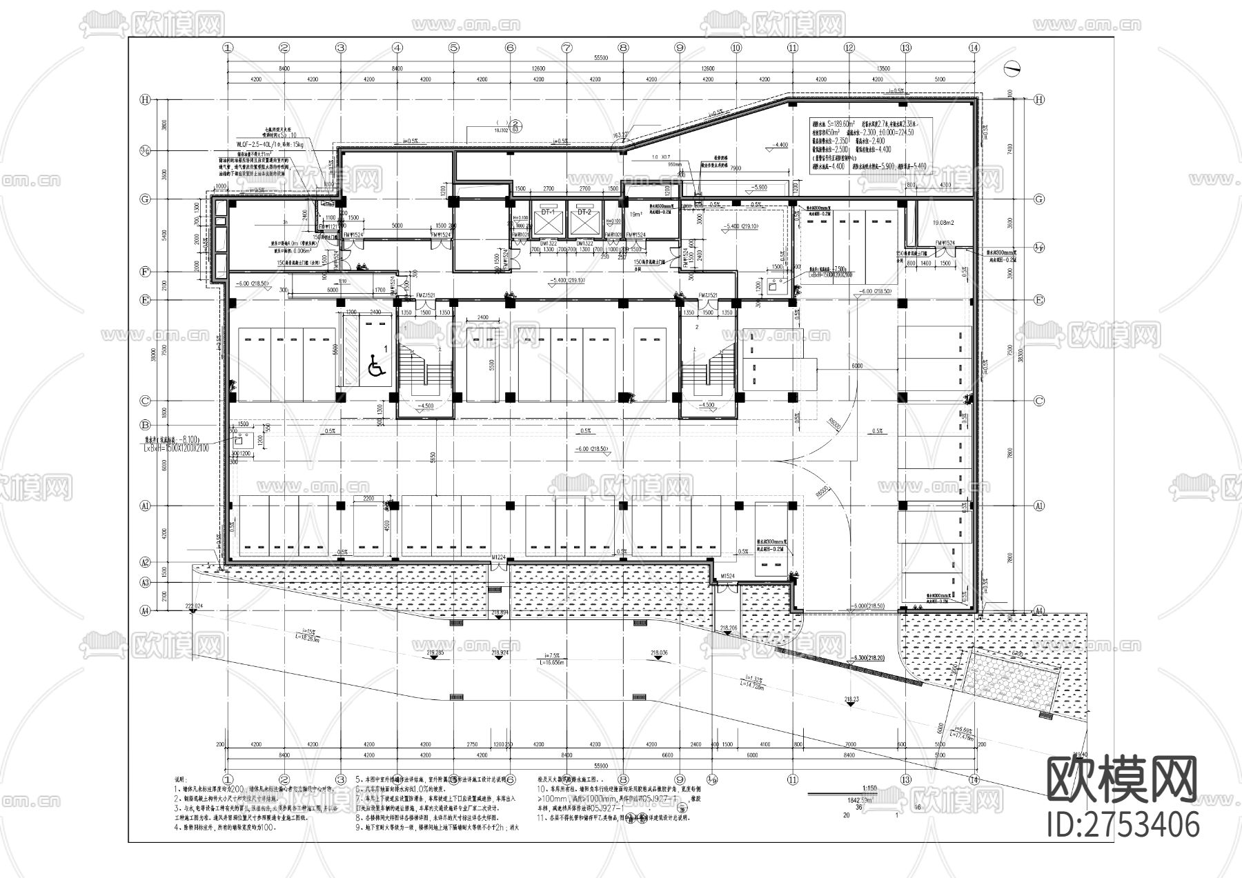 合川区总工会职工CAD施工图下载（渲染图3）
