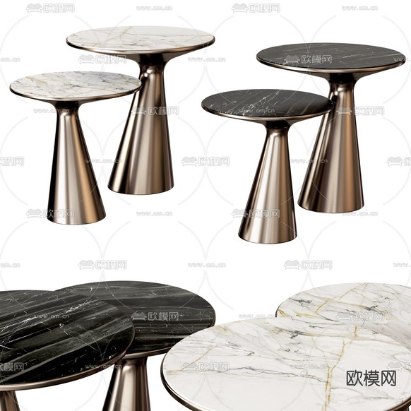 Cattelan 圆几 边几su模型下载(渲染图1)