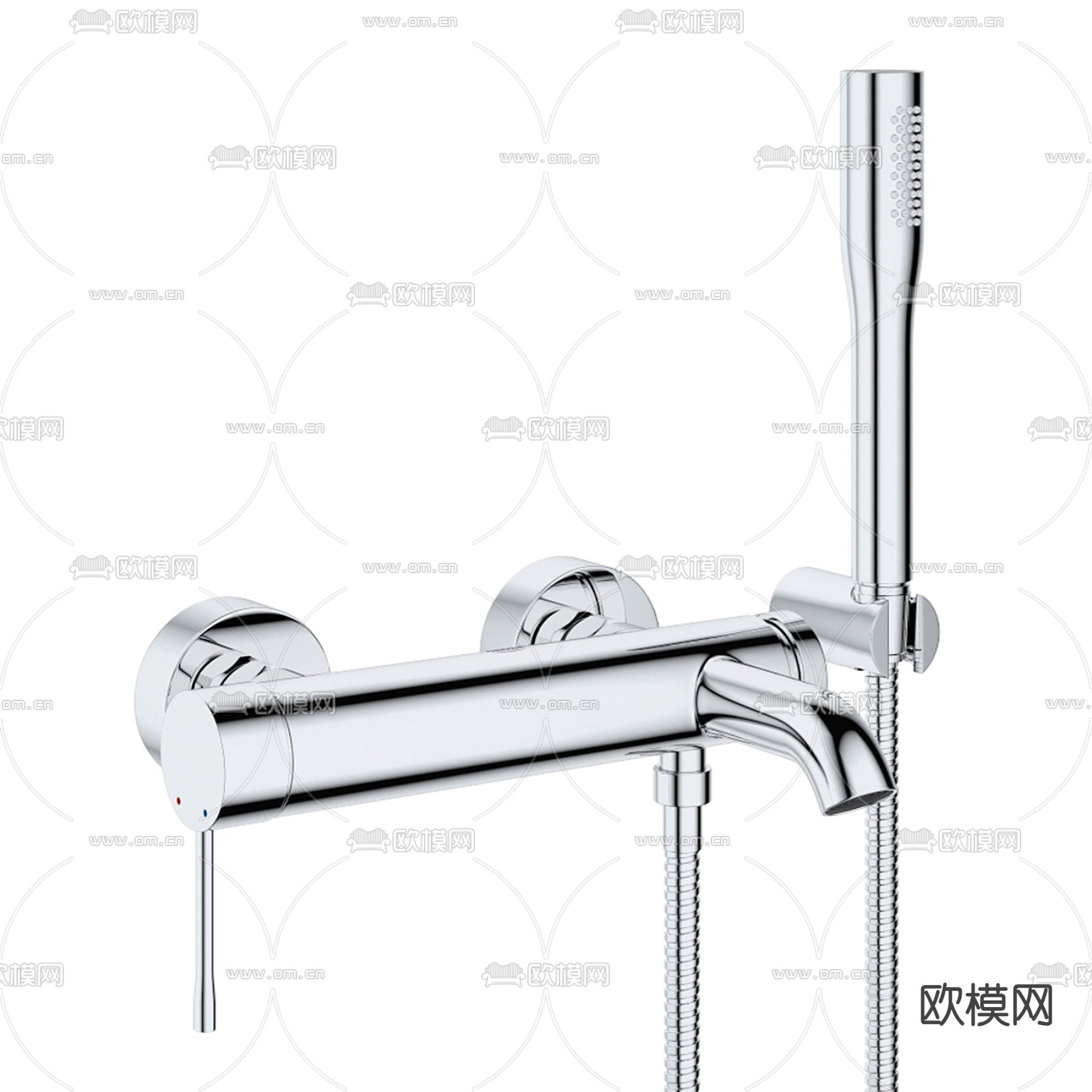 水龙头 花洒3d模型下载（渲染图2）