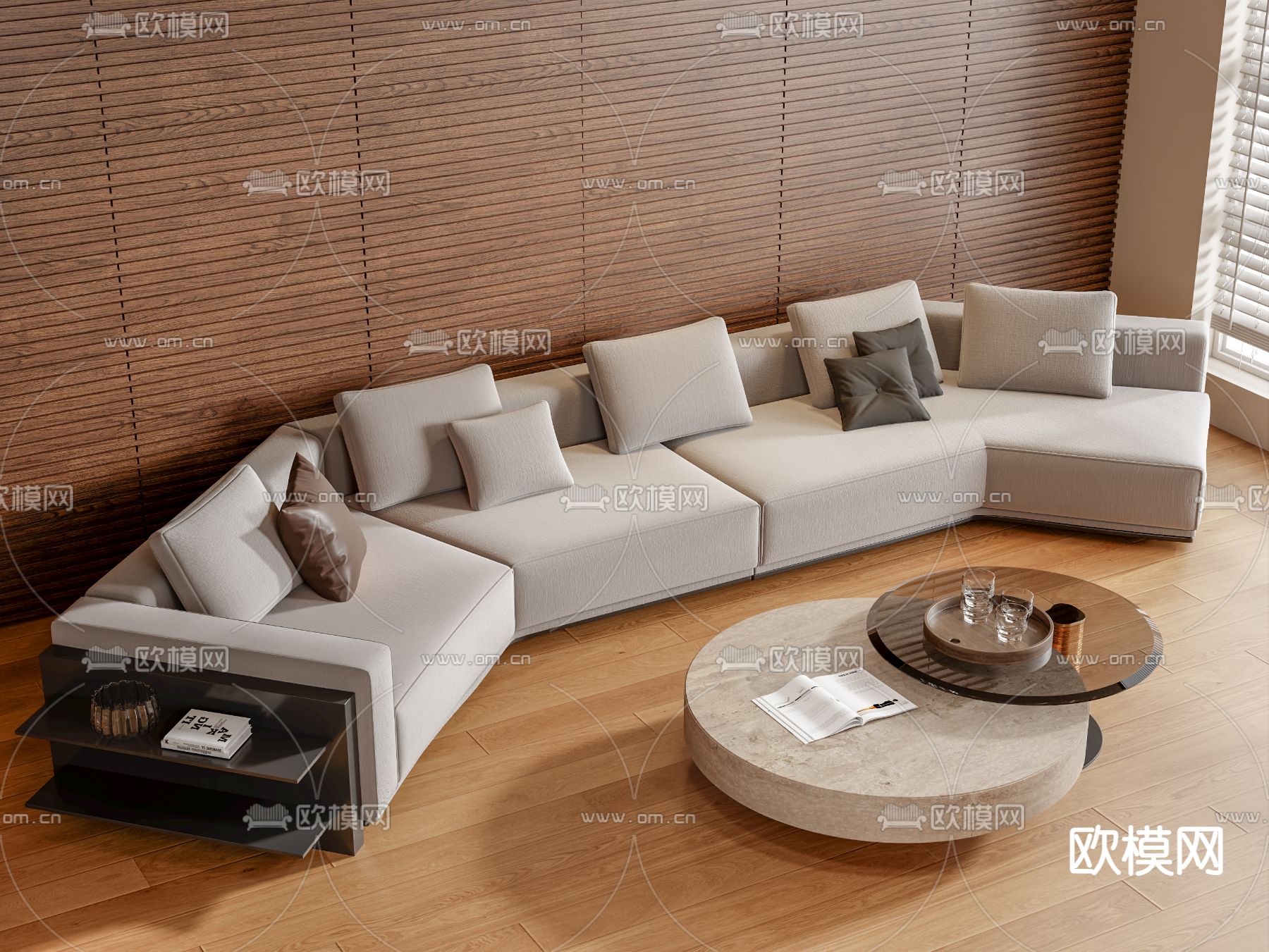 异形沙发 弧形沙发3d模型下载