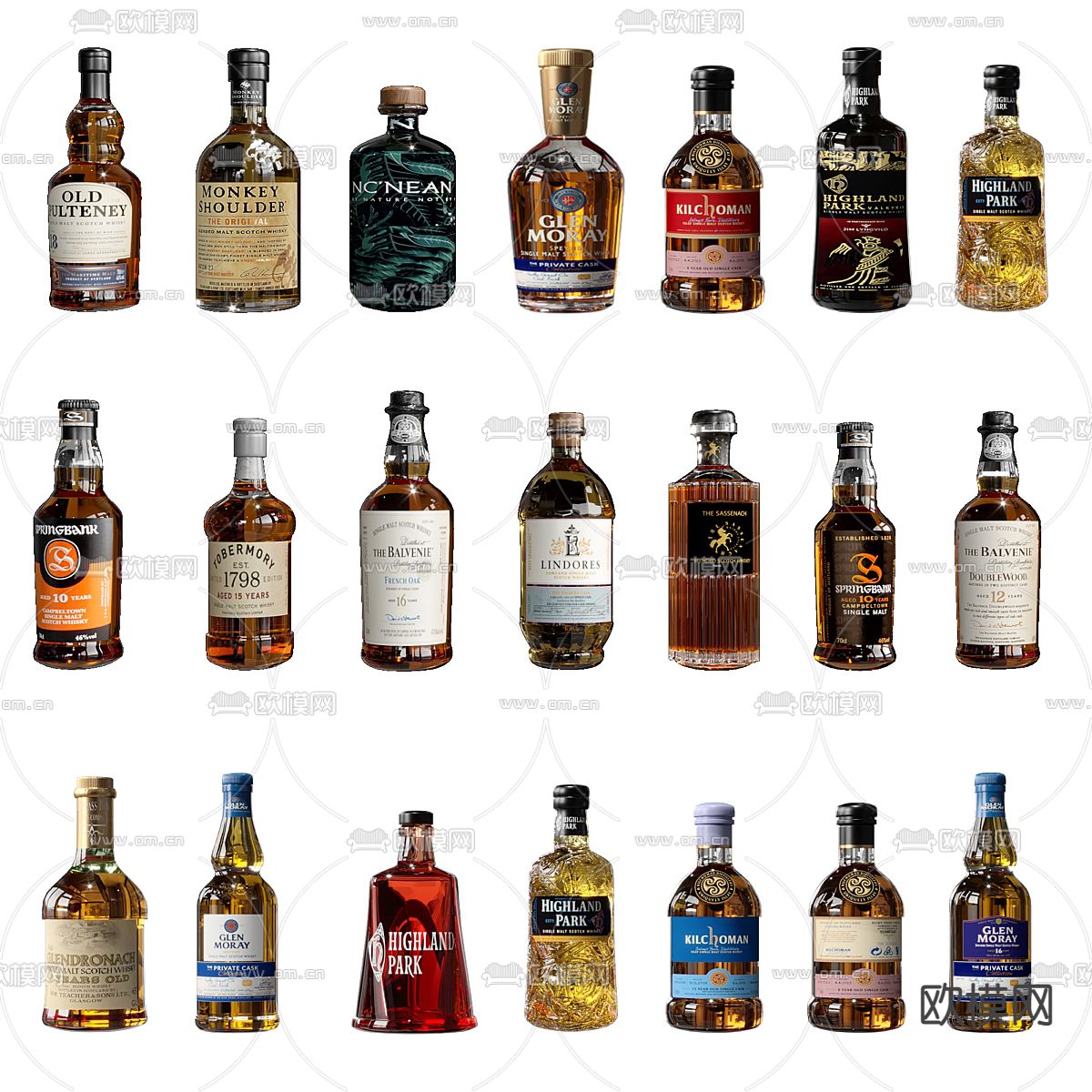 酒水 红酒 洋酒 酒瓶3d模型下载