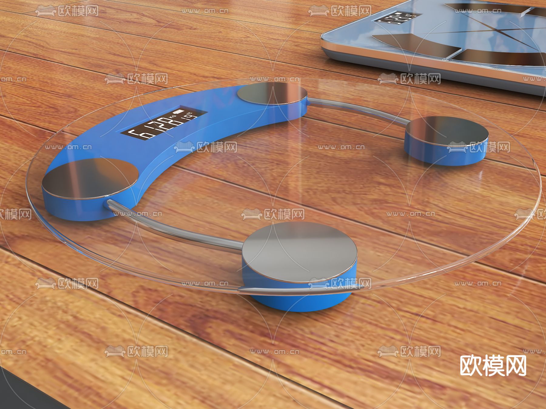 体重秤 电子秤3d模型下载（渲染图3）