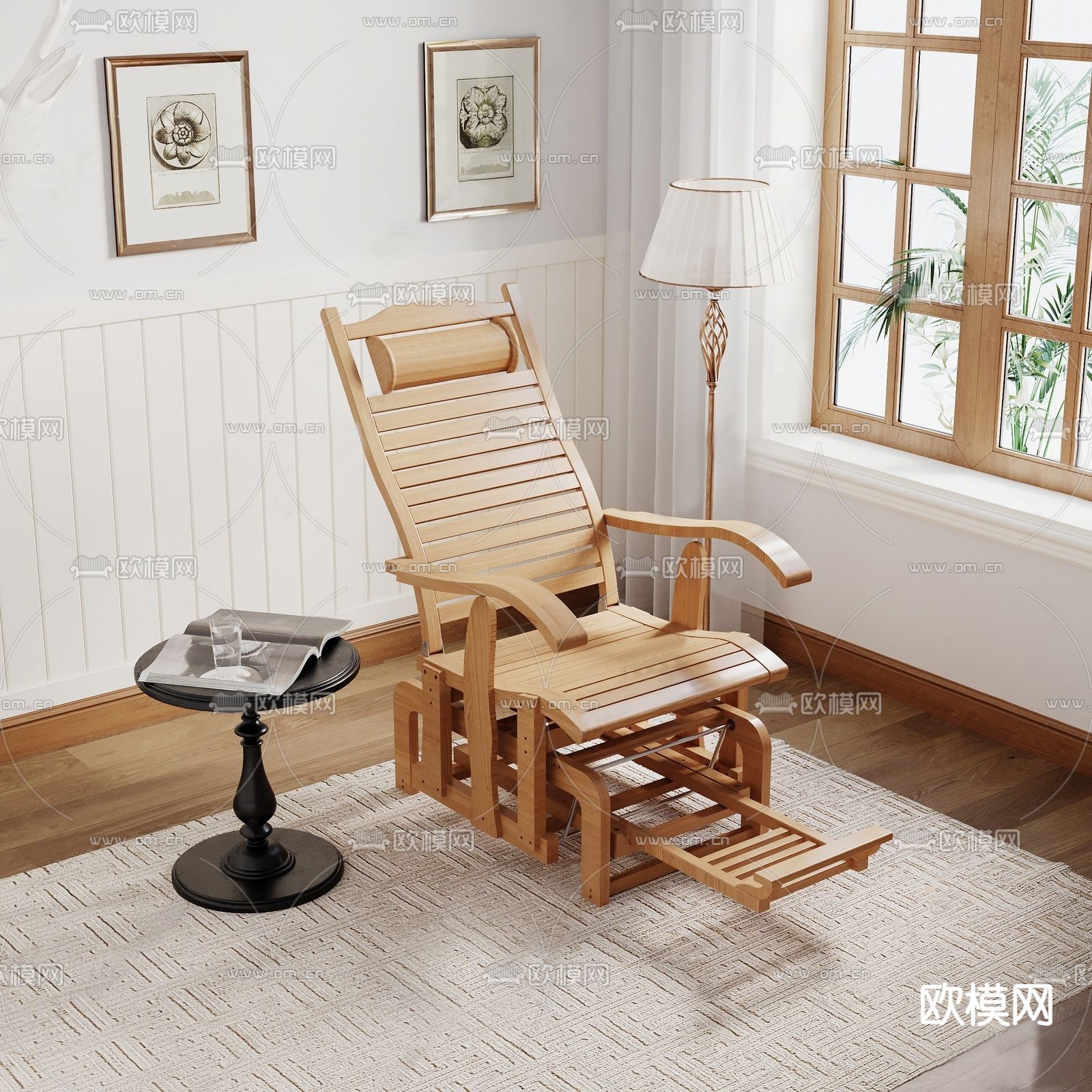 北欧休闲椅3d模型下载