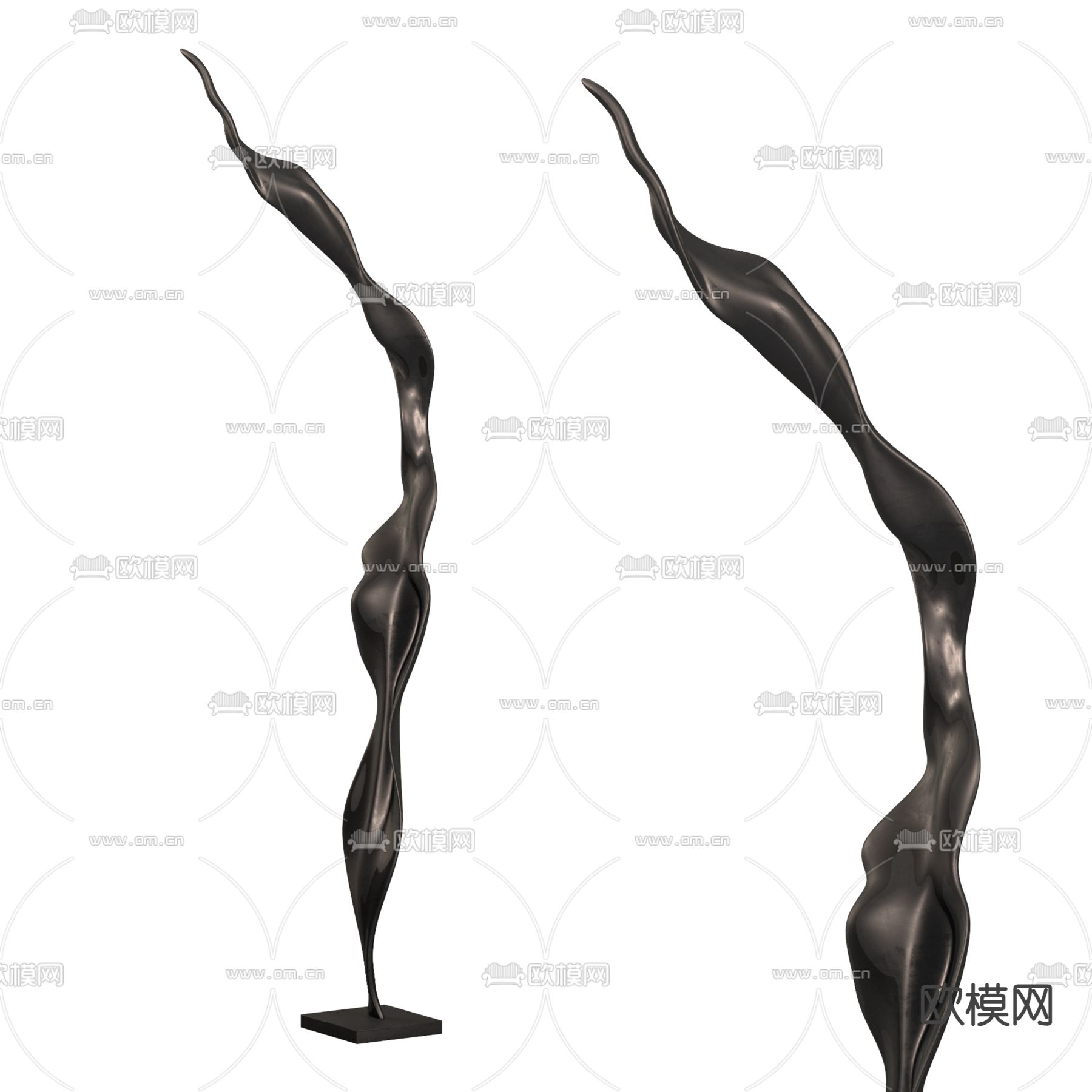 抽象雕塑 艺术摆件3d模型下载（渲染图1）