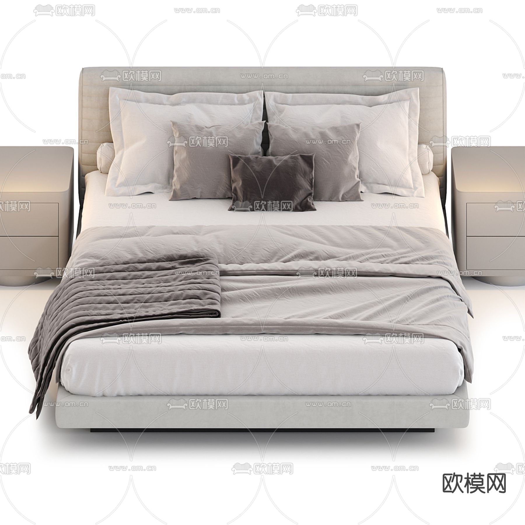 Minotti 双人床3d模型下载（渲染图3）