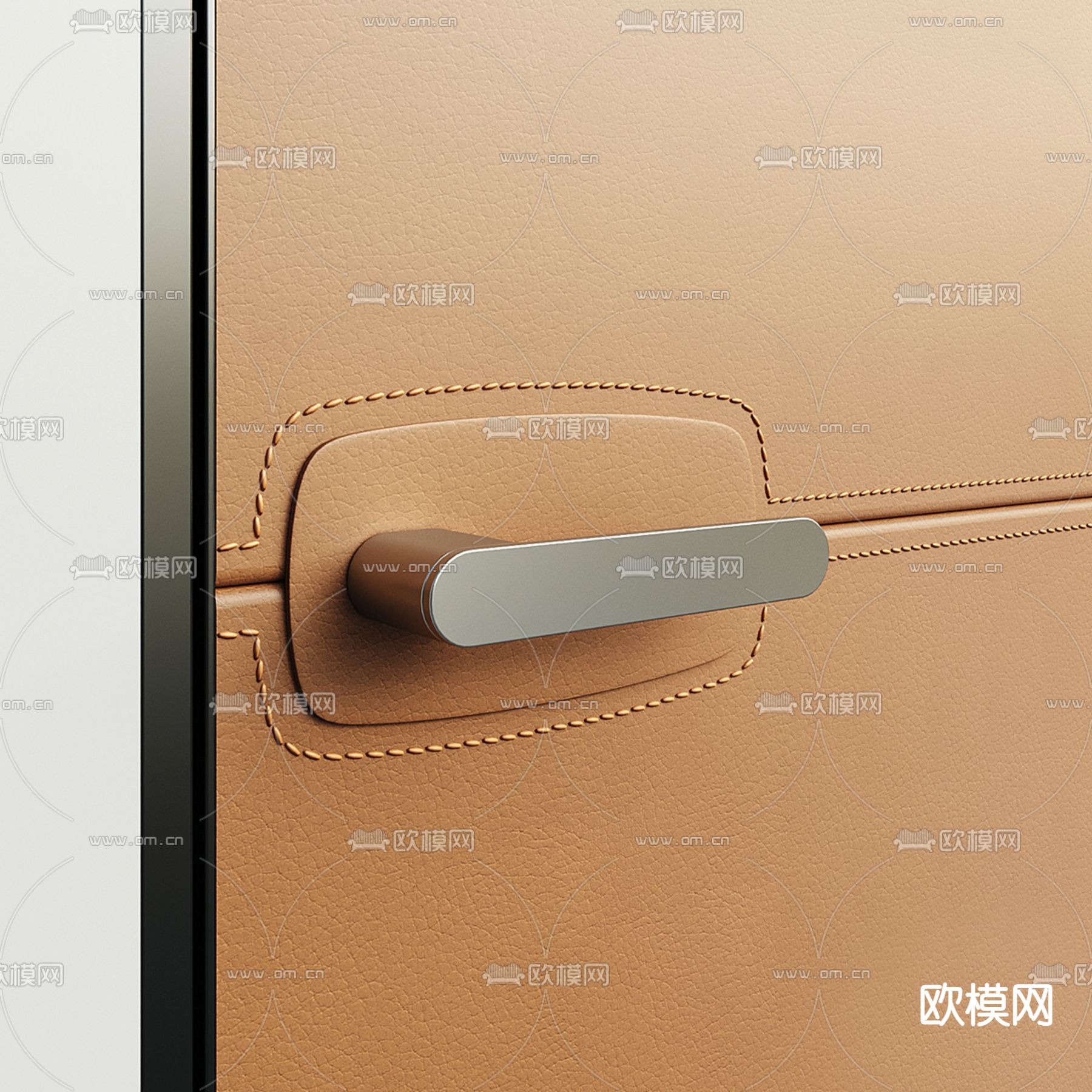 单开门 榨框门 轻奢房门3d模型下载（渲染图2）