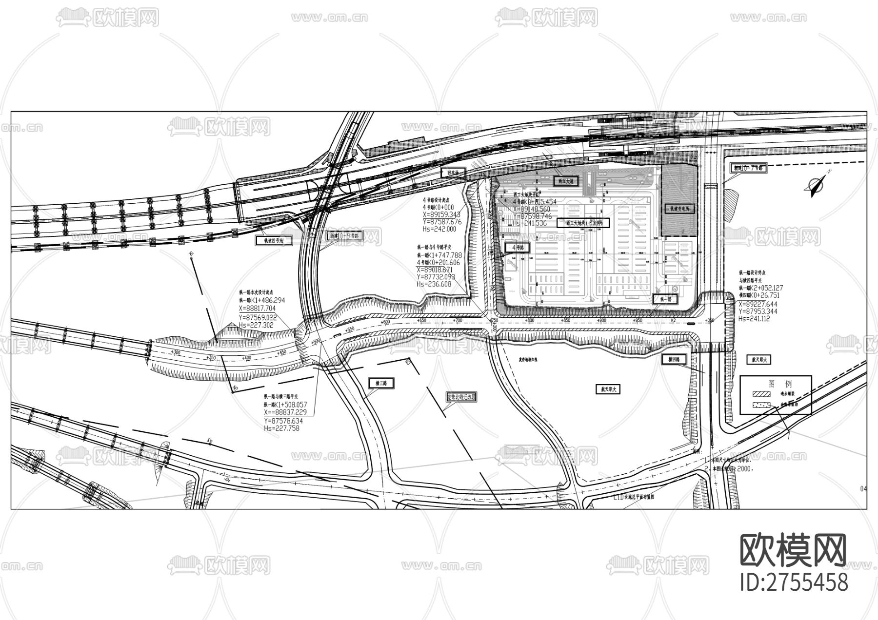 兩江大道東側(cè)片區(qū)道路工程cad施工圖下載（渲染圖6）