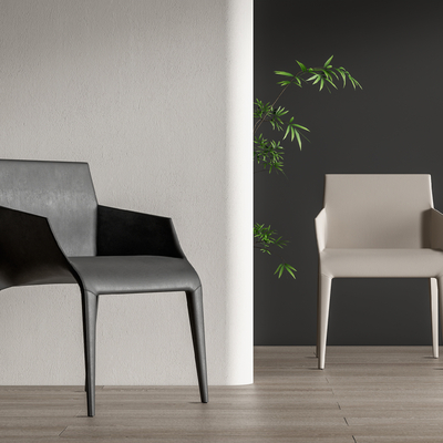  Poliform 单椅 餐椅su模型 