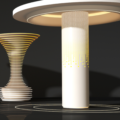  异形柱子 灯柱su模型 