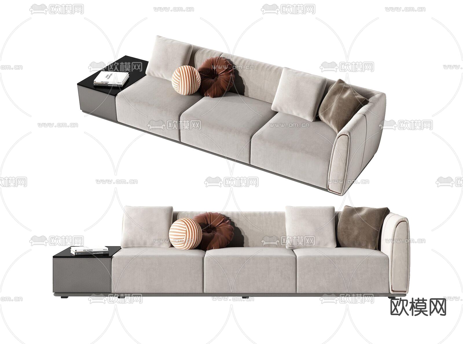 多人沙发 三人沙发3d模型下载