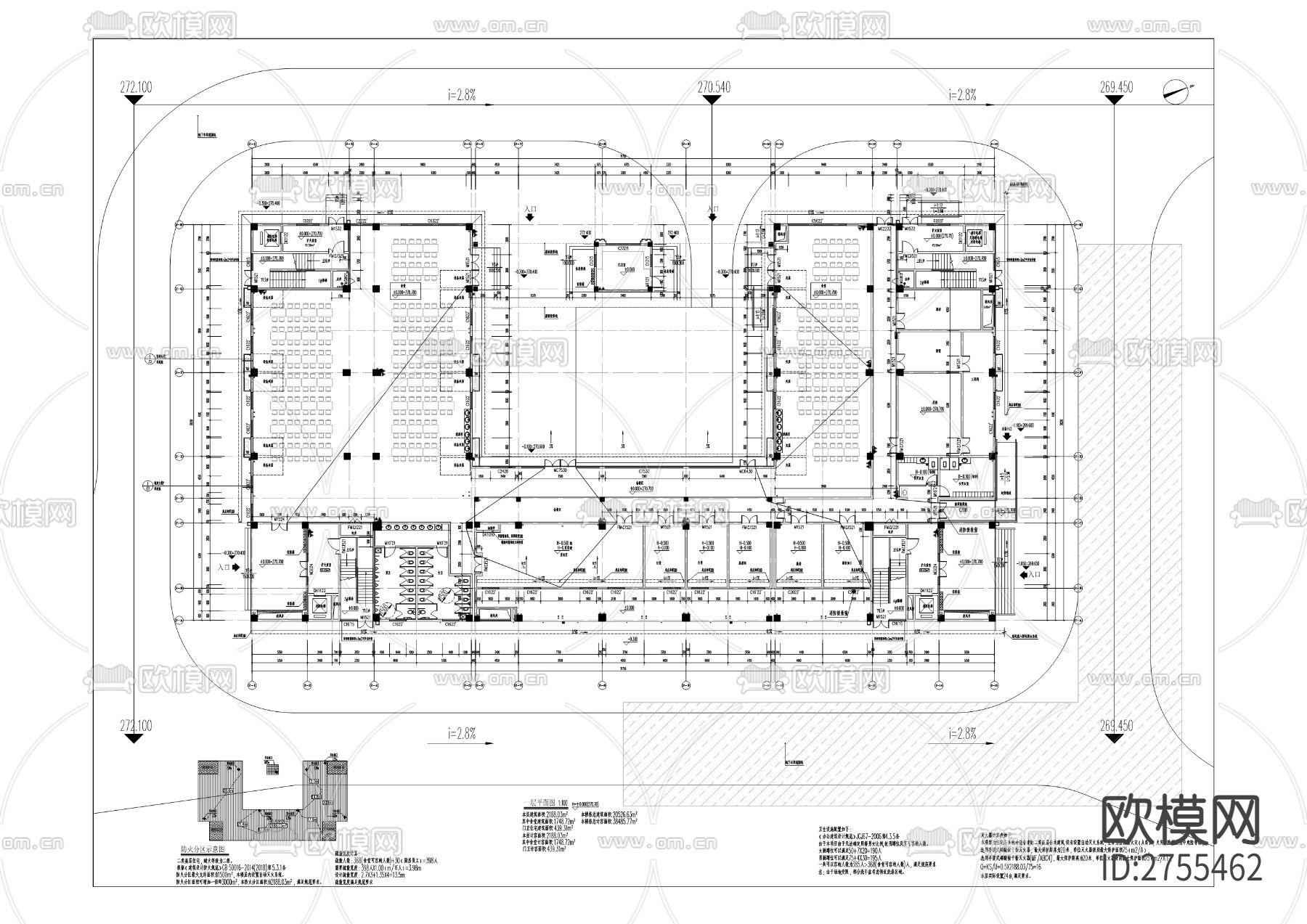前沿科技城公寓樓工程cad施工圖下載（渲染圖2）