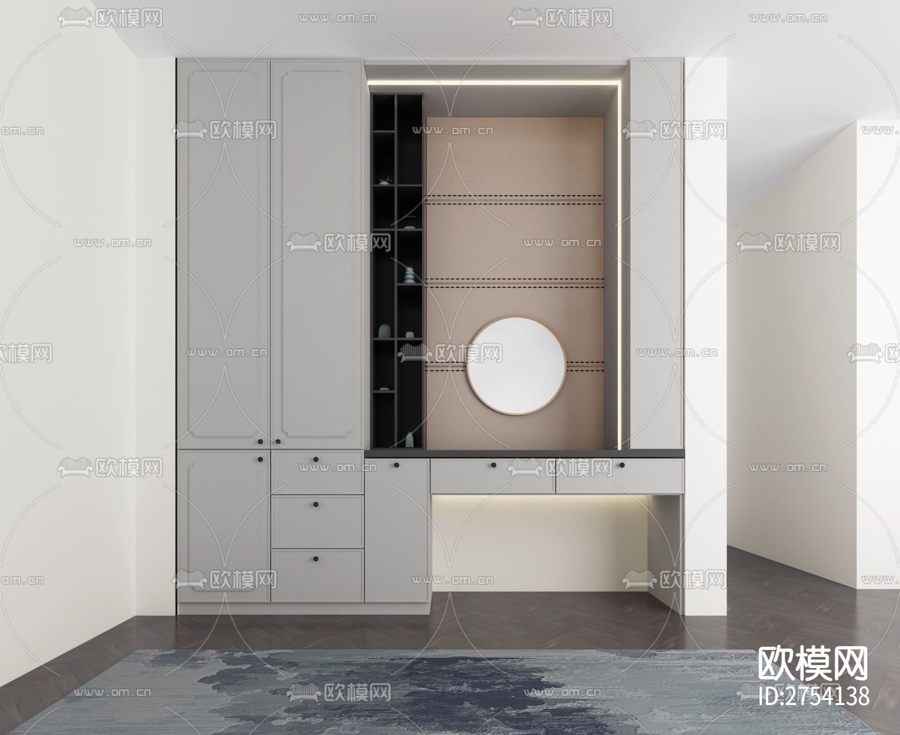 全屋定制cad施工图下载（渲染图8）