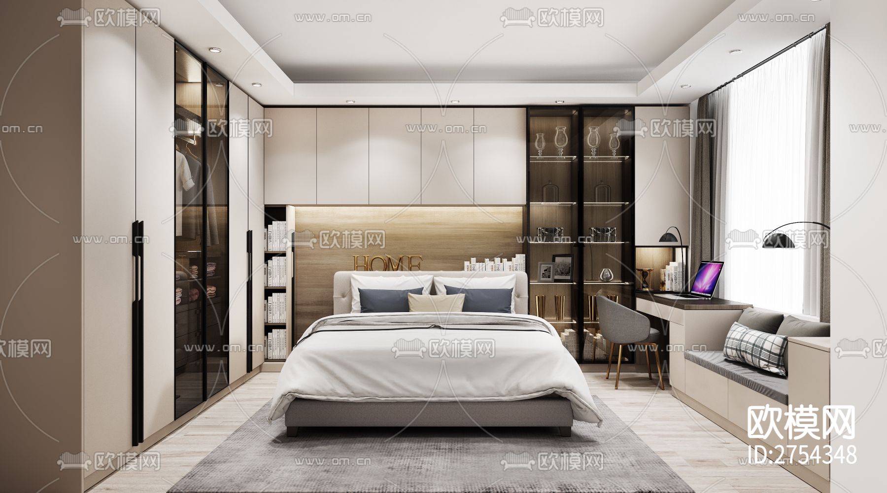 全屋定制CAD施工图下载（渲染图6）