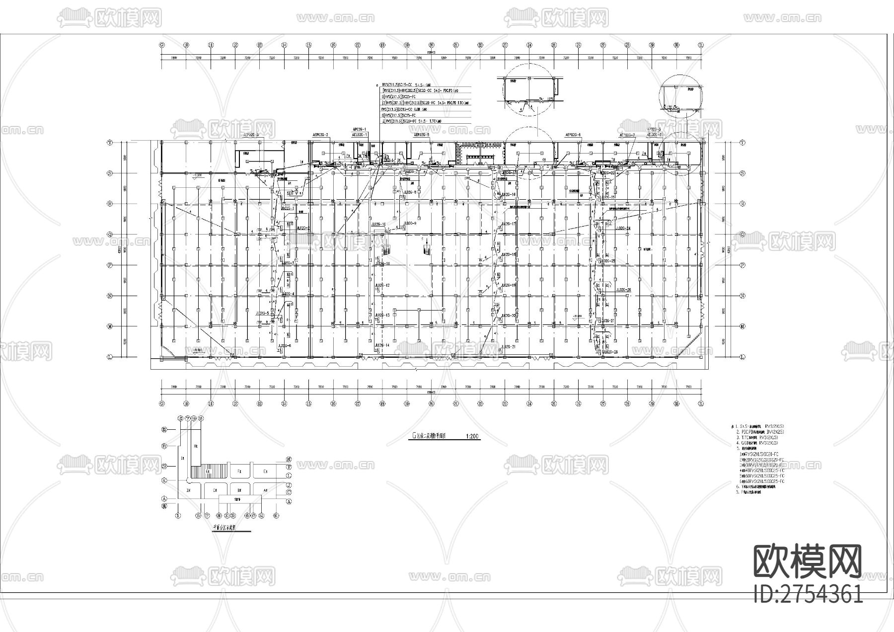 某17万平大型商场消防图纸下载（渲染图5）