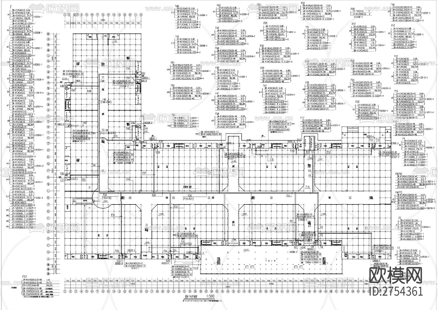 某17万平大型商场消防图纸下载（渲染图2）