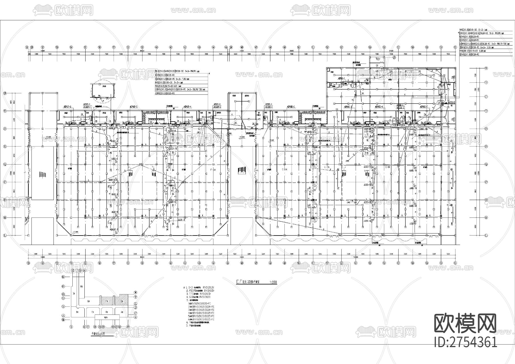 某17万平大型商场消防图纸下载（渲染图3）