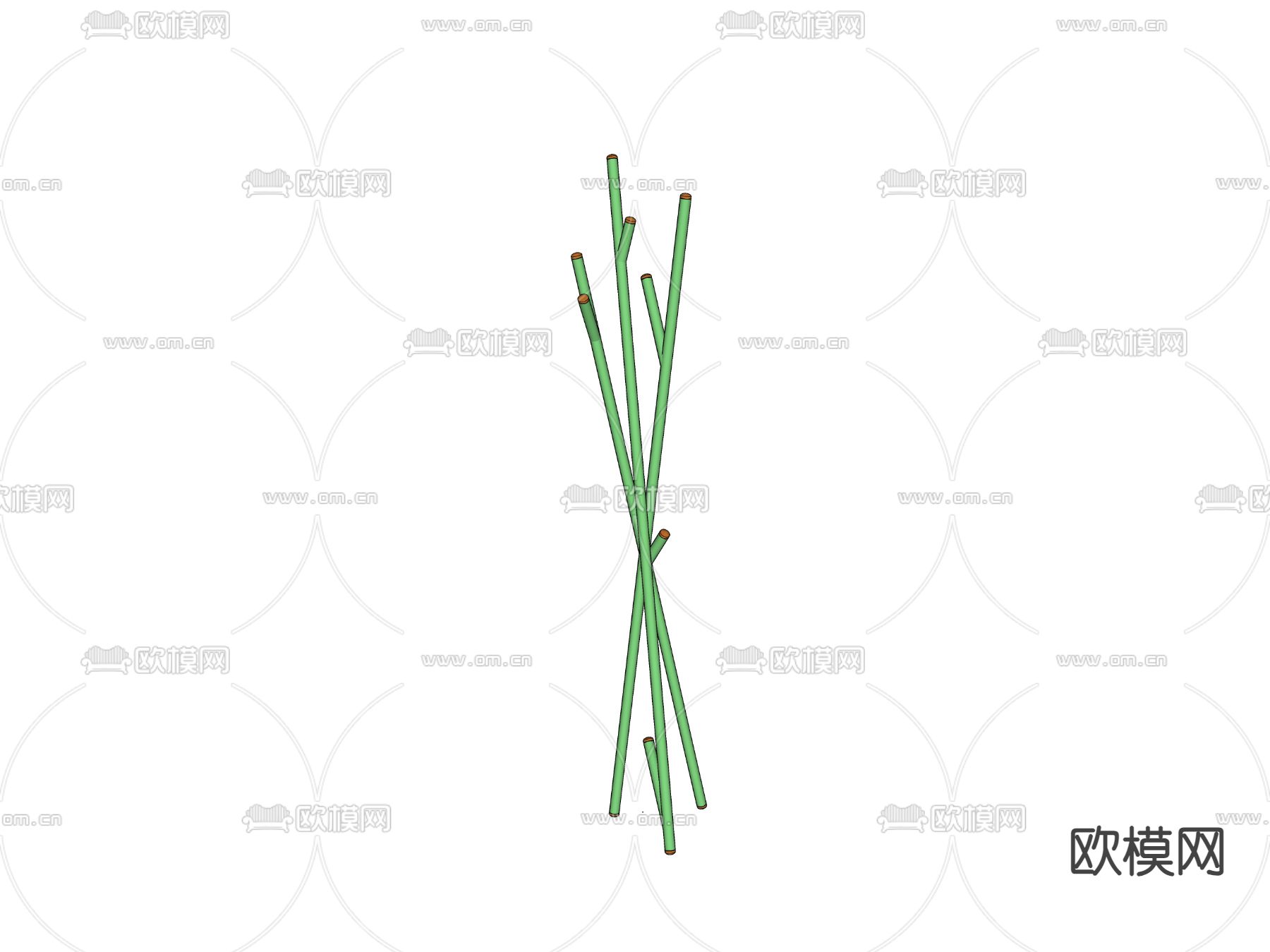 衣架 挂衣杆su模型下载（渲染图1）