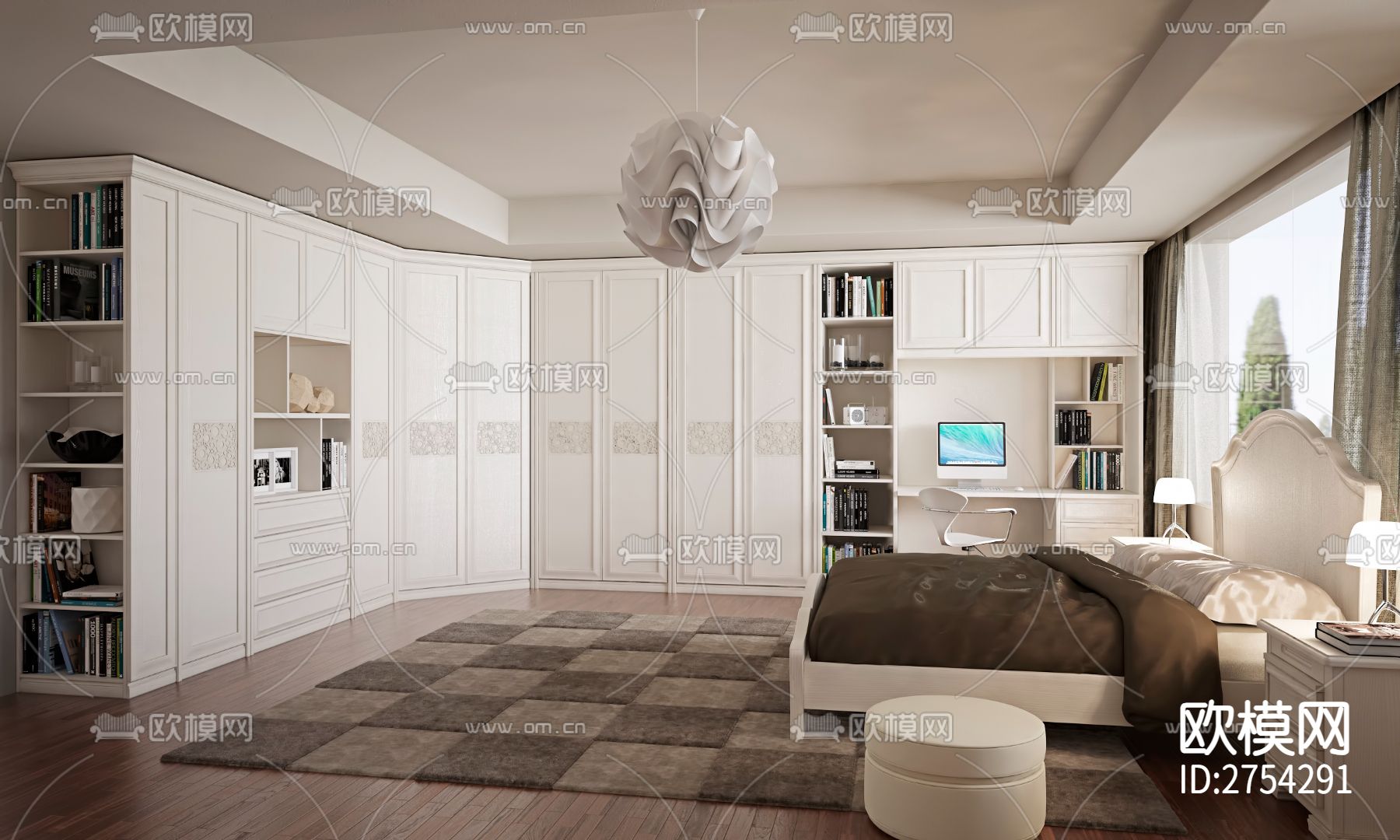 全屋定制cad施工图下载（渲染图3）