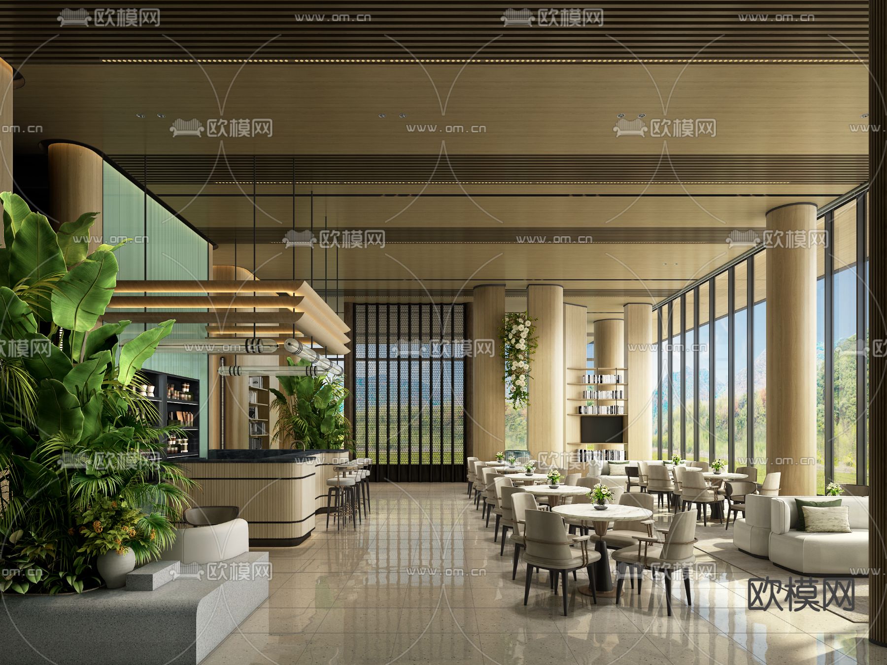 维几设计 售楼处洽谈区3d模型下载