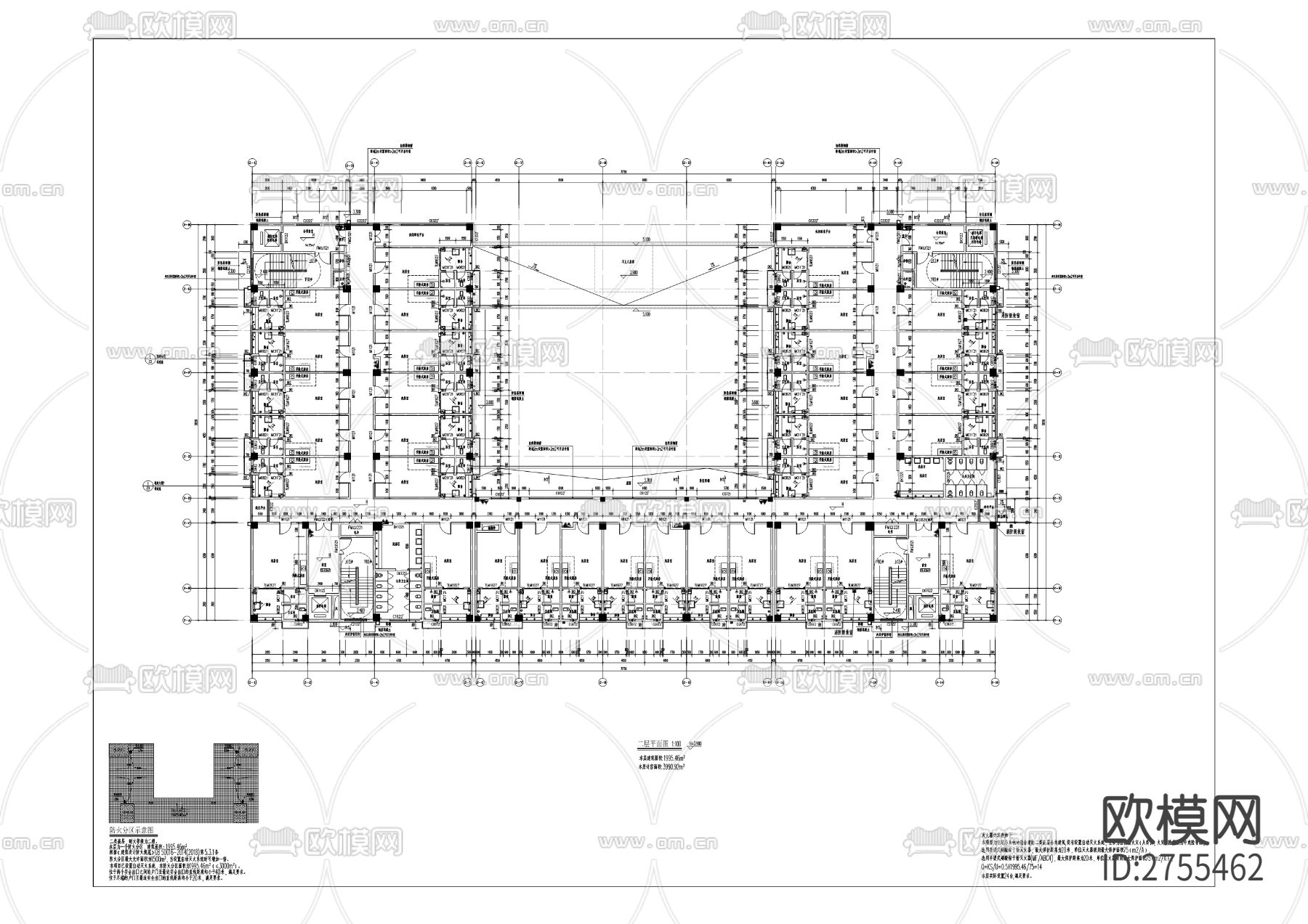 前沿科技城公寓樓工程cad施工圖下載（渲染圖3）