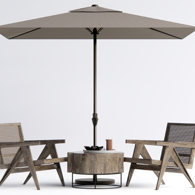  侘寂户外休闲椅su模型 