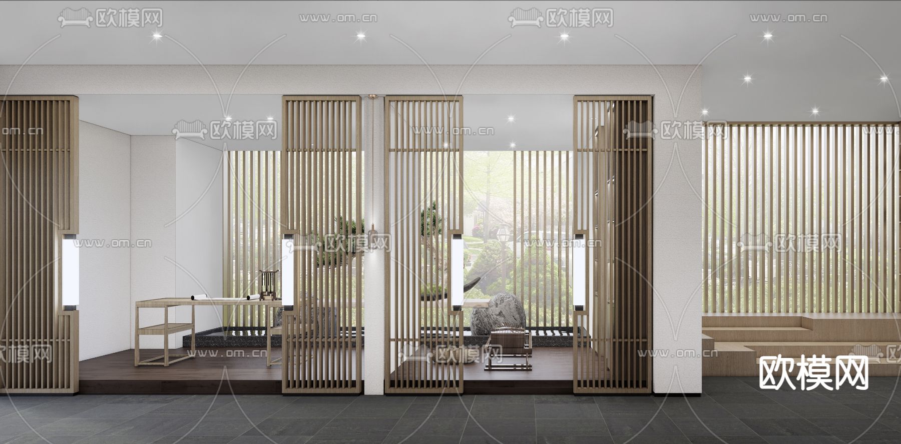 中式茶馆su模型下载（渲染图1）