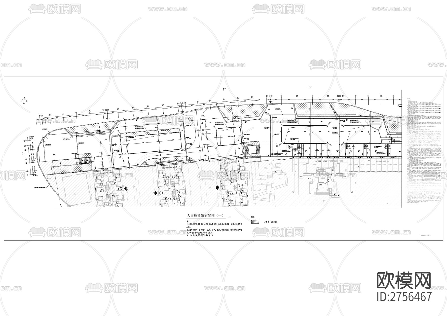 高铁主干道南侧边坡架空结构工程cad施工图下载（渲染图4）