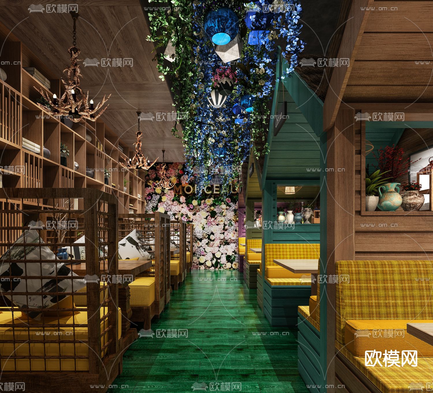 中餐厅su模型下载（渲染图1）