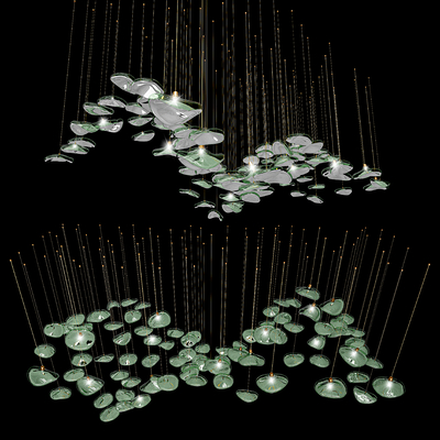  吊灯 玻璃吊灯 装饰吊灯su模型 