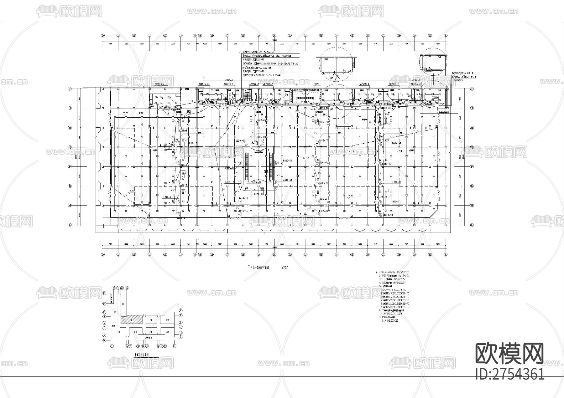 某17万平大型商场消防图纸下载（渲染图4）