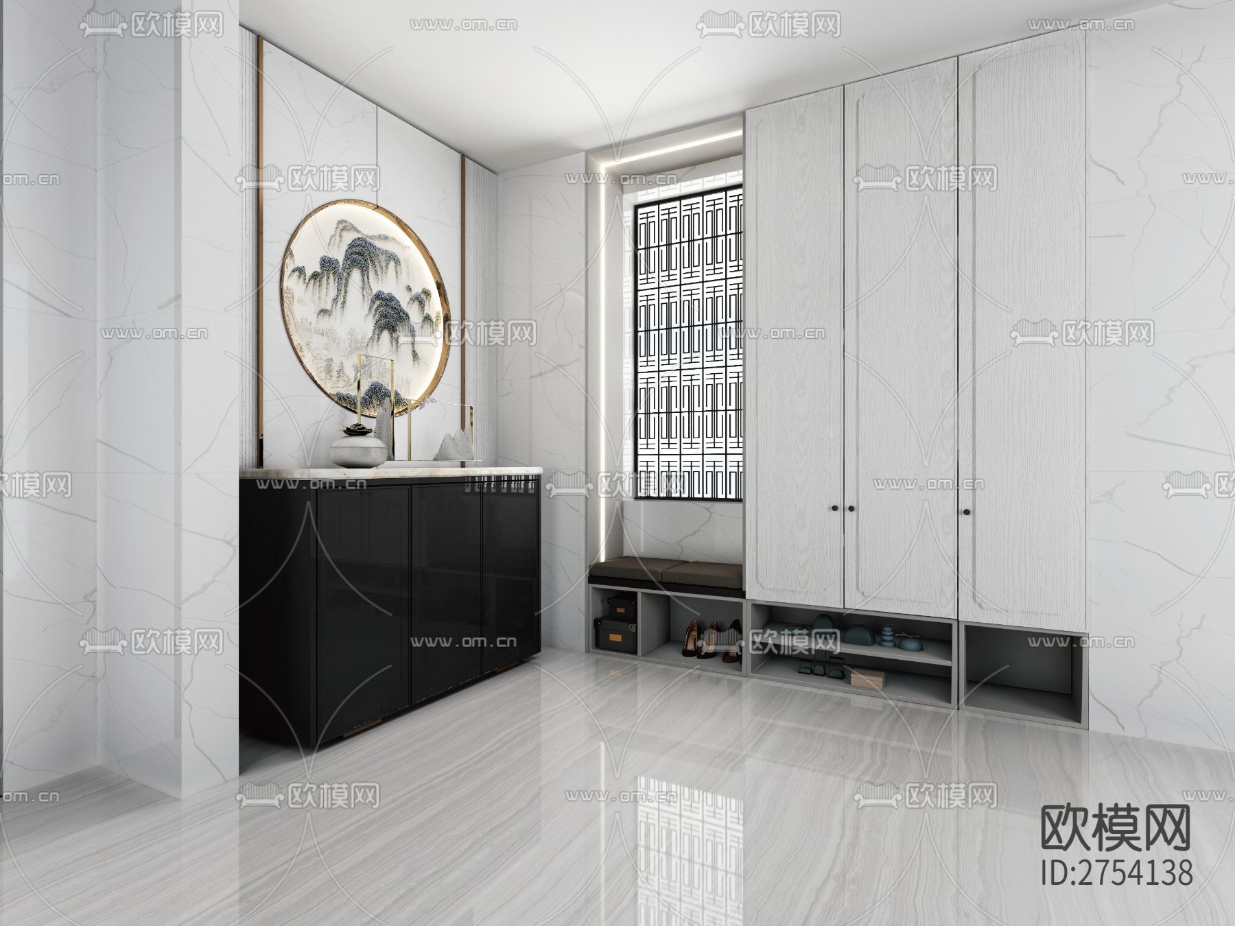 全屋定制cad施工图下载（渲染图6）