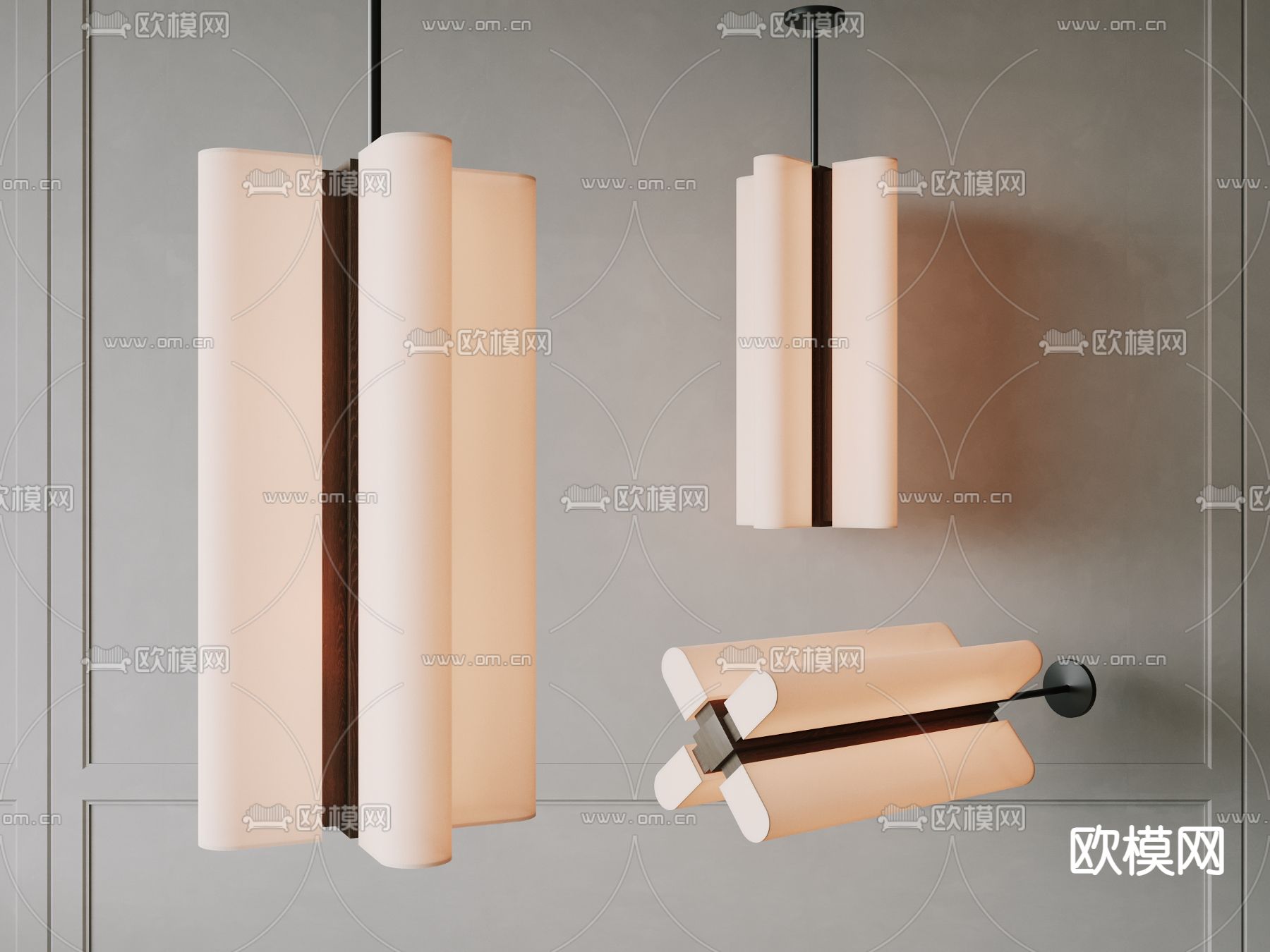 侘寂风小吊灯su模型下载（渲染图1）