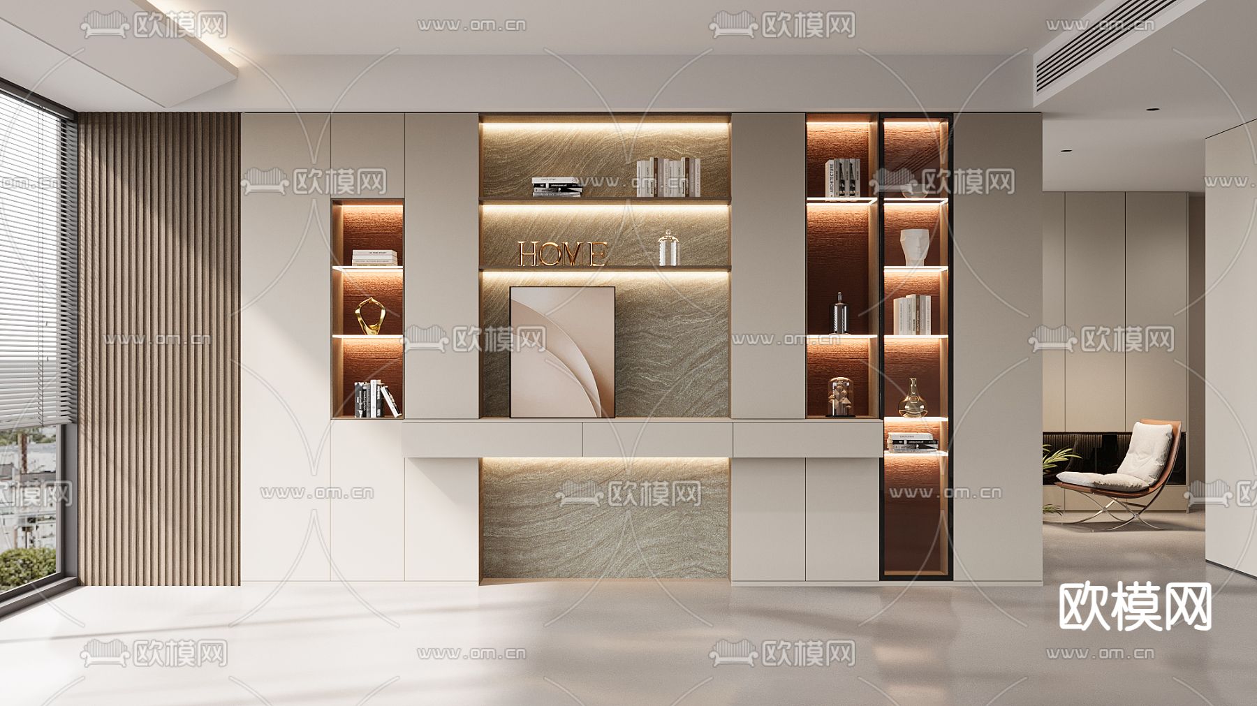 装饰柜 置物架 陈列柜3d模型下载