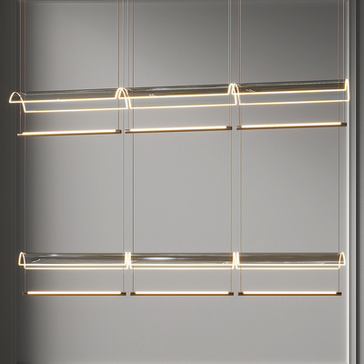  现代玻璃吊灯su模型 