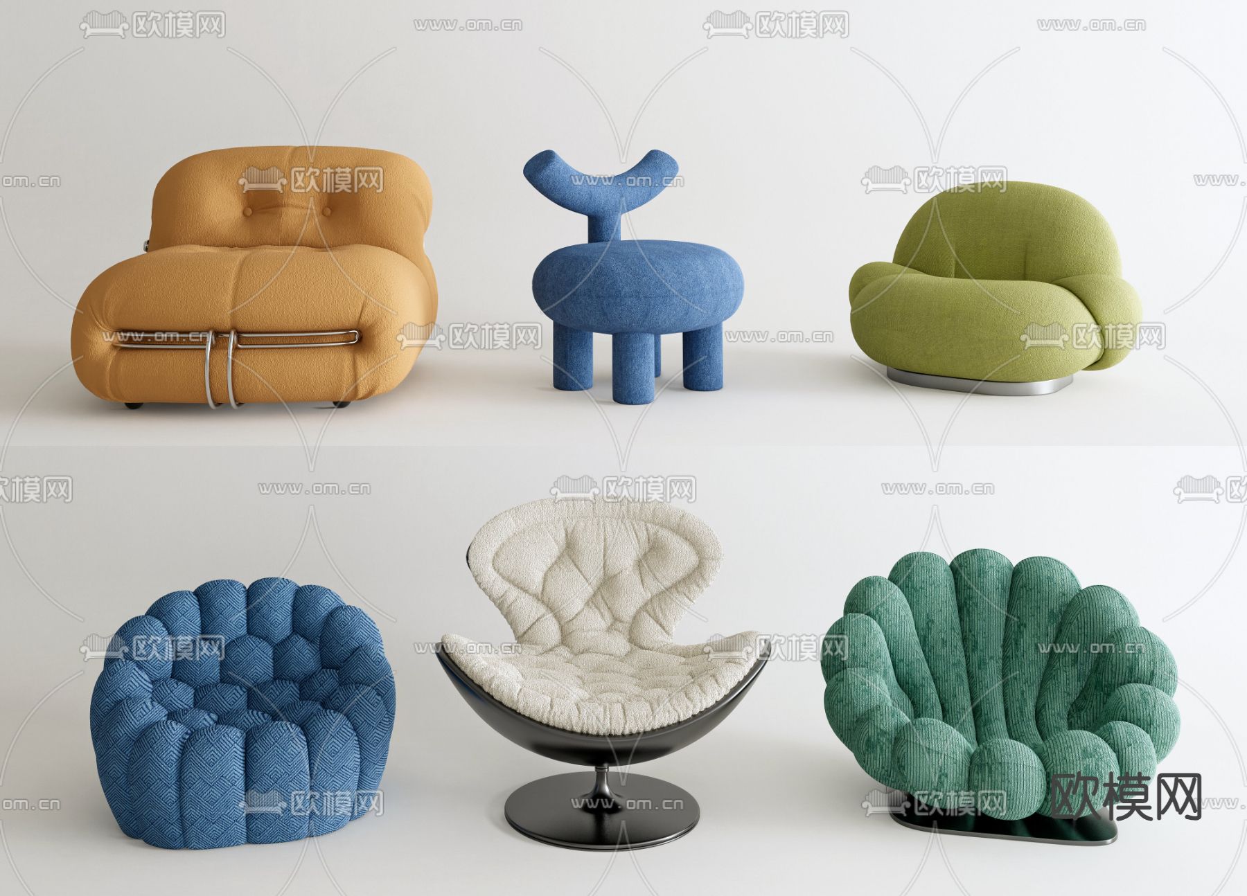 单人沙发 沙发椅su模型下载（渲染图1）