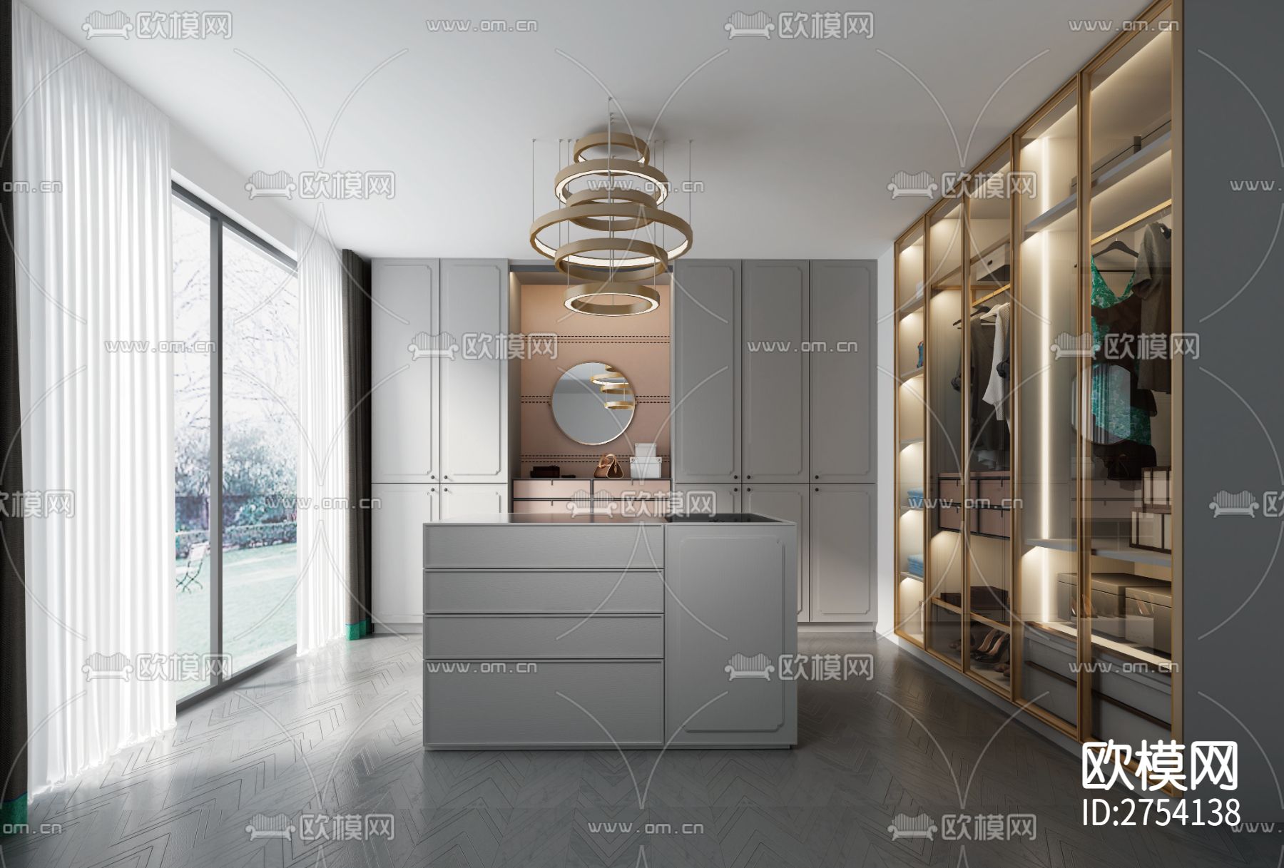 全屋定制cad施工图下载（渲染图7）