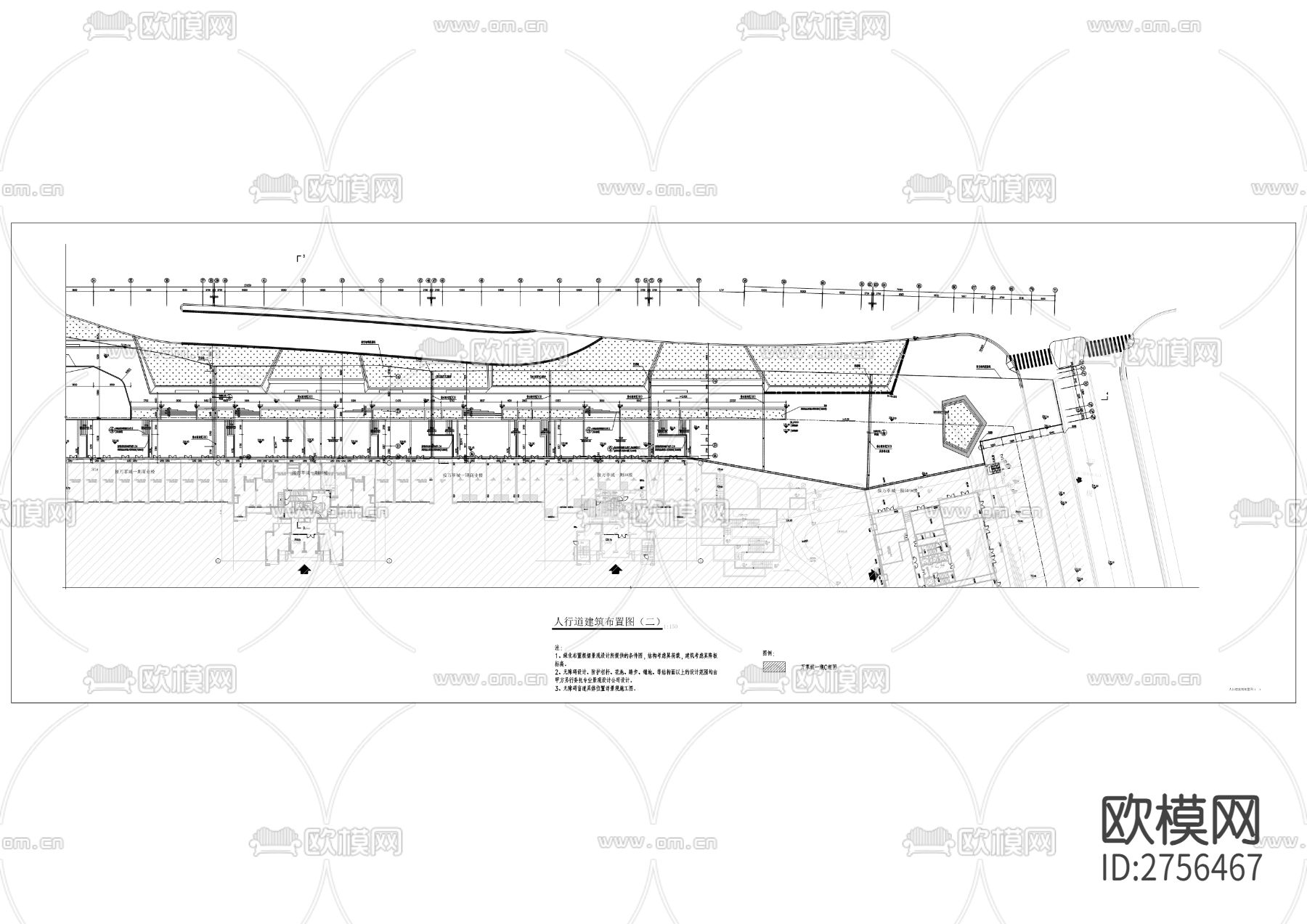 高铁主干道南侧边坡架空结构工程cad施工图下载（渲染图5）