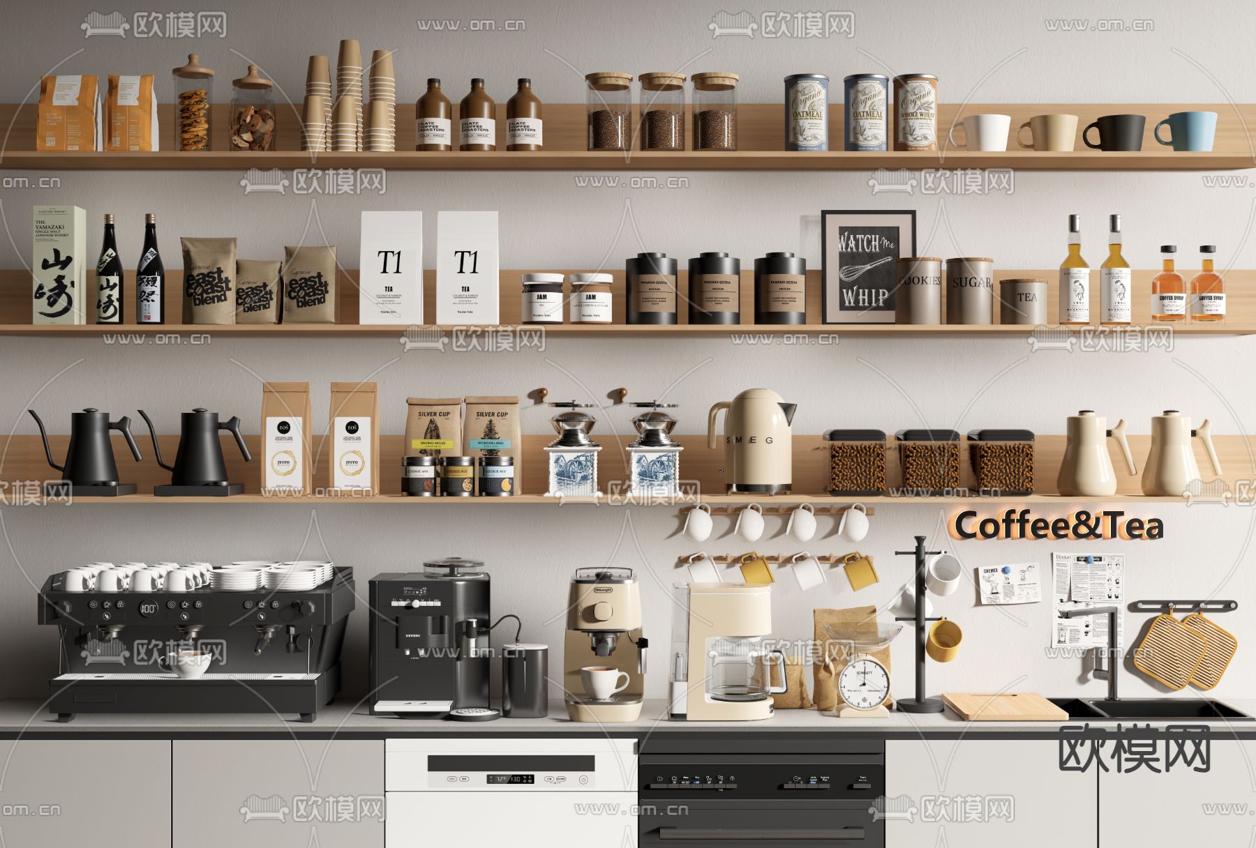 咖啡机 磨豆机 咖啡摆件3d模型下载