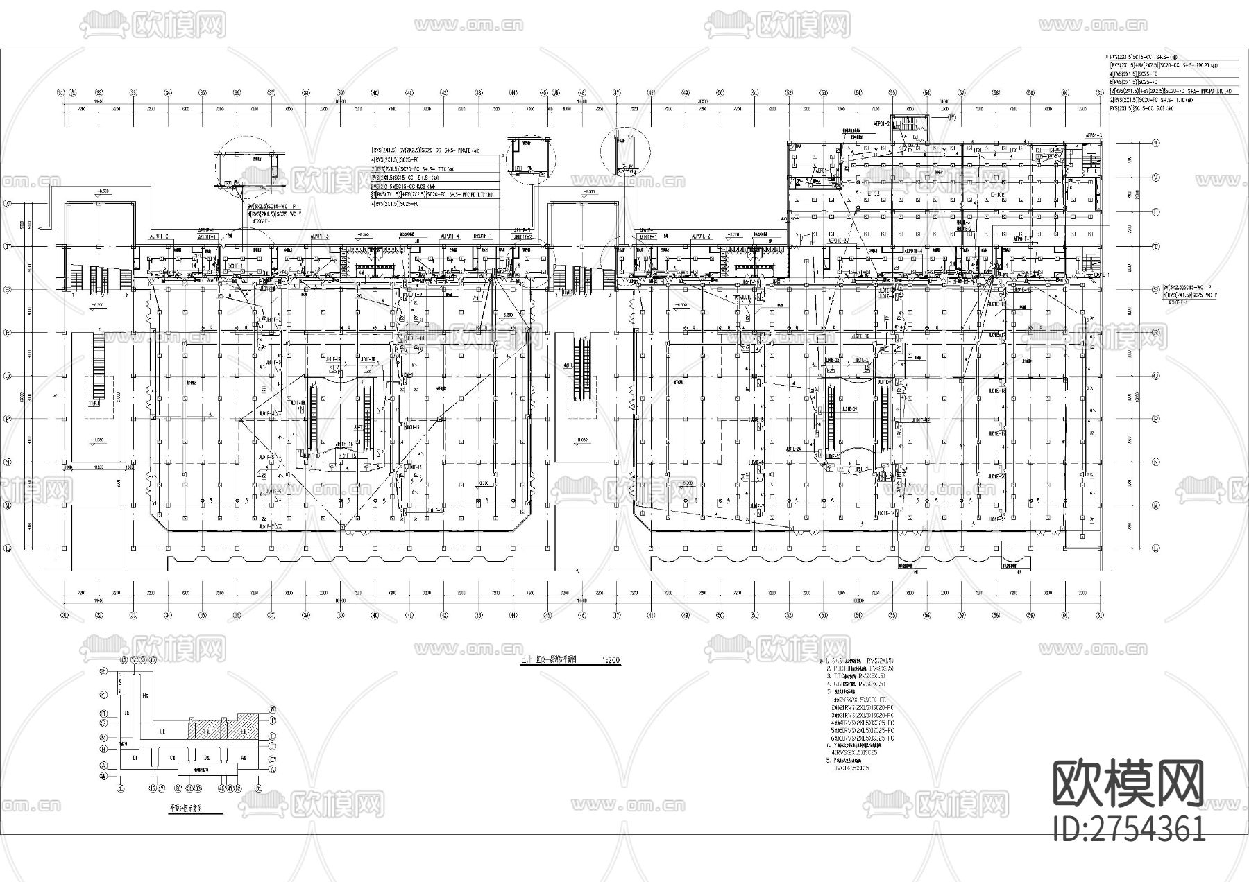 某17万平大型商场消防图纸下载（渲染图6）