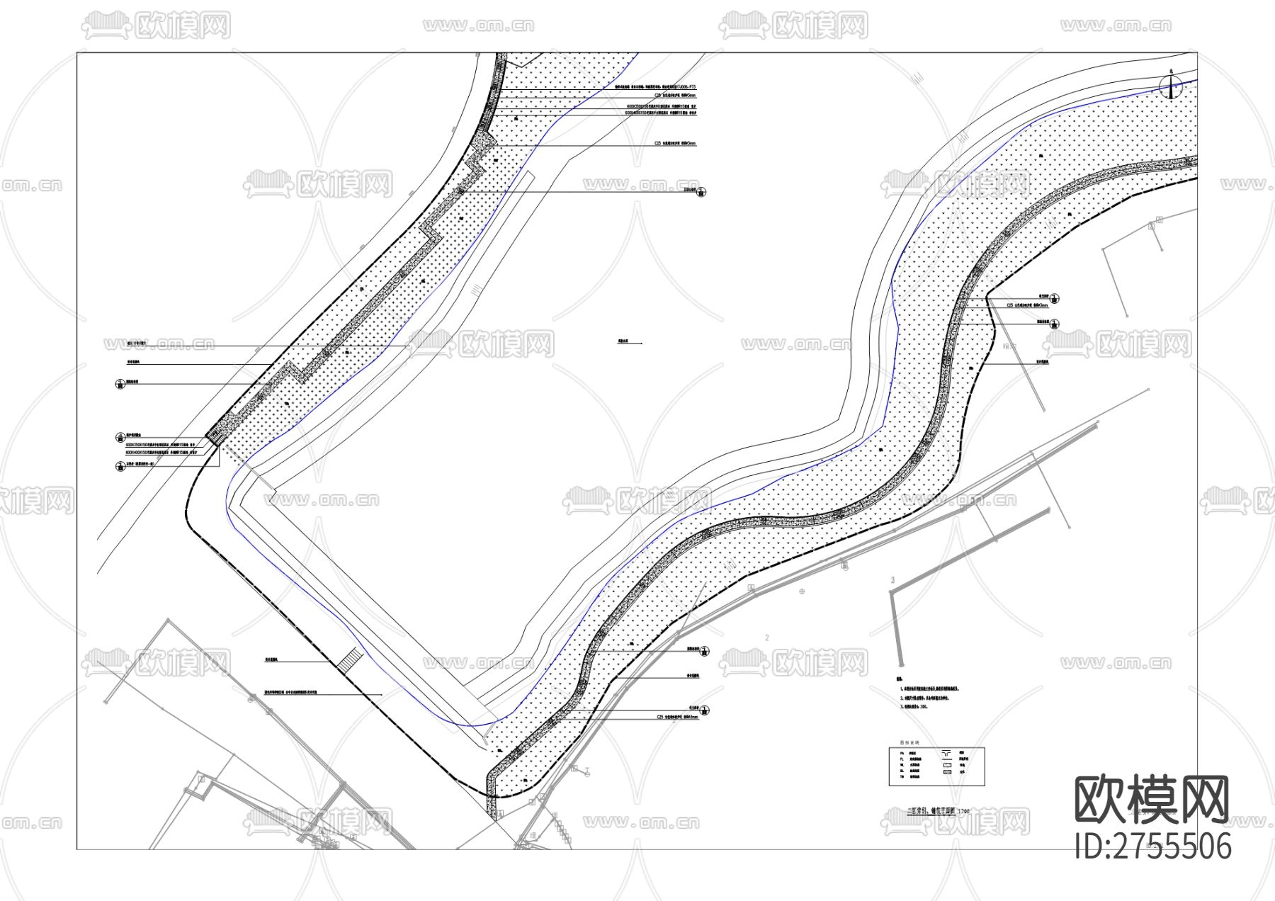 堰坪水库整治工程cad施工图下载（渲染图3）