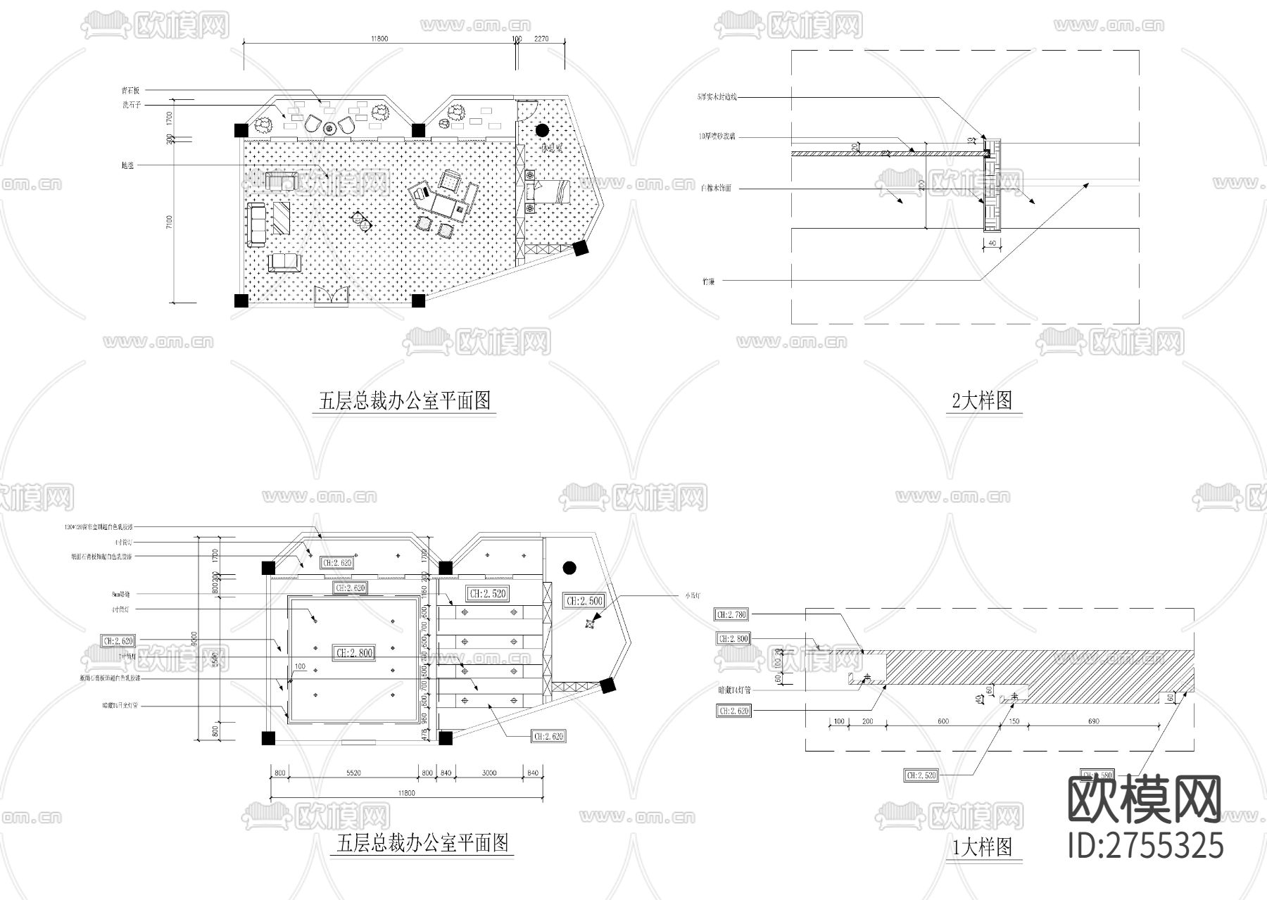 五角大楼信息大楼CAD施工图下载（渲染图6）